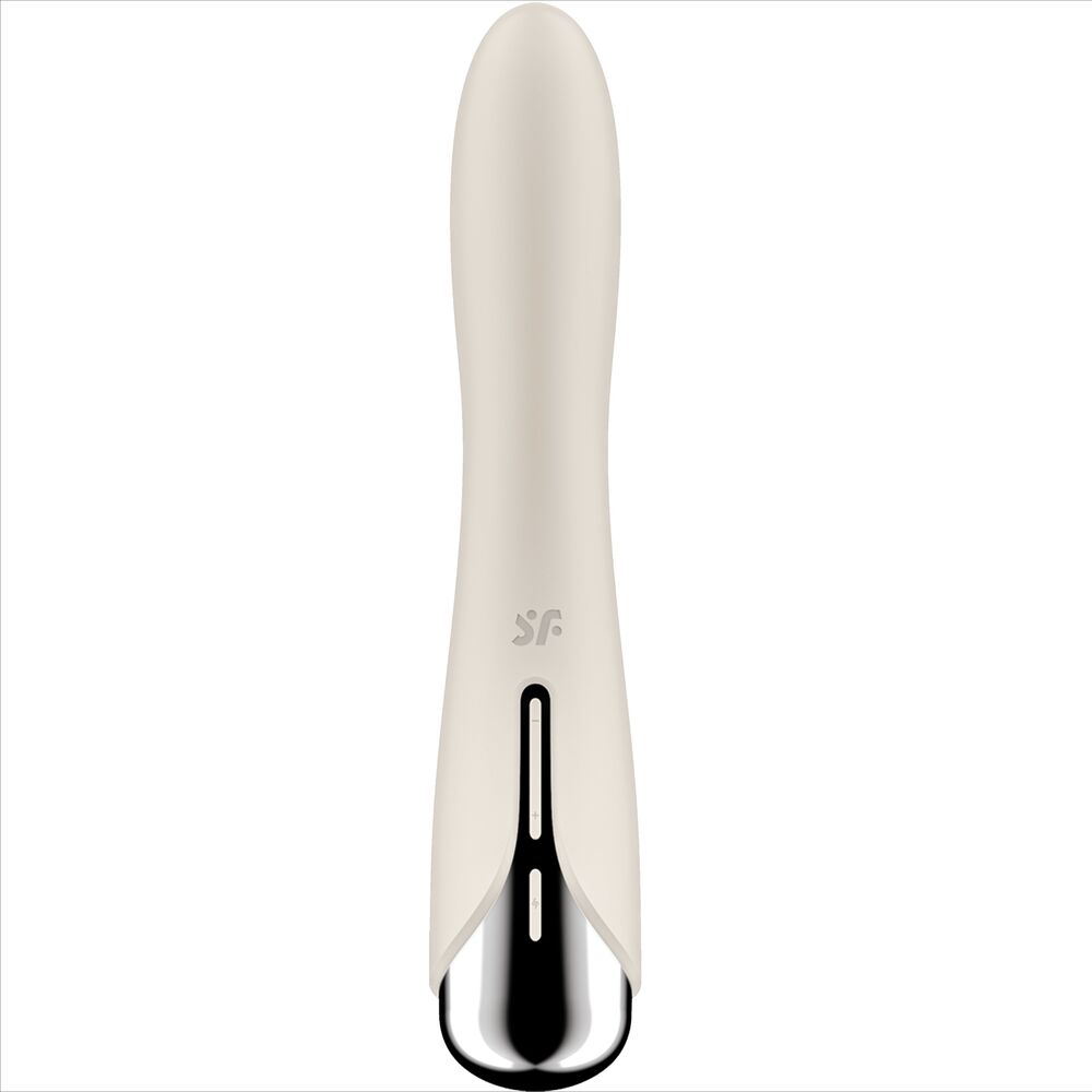 SATISFYER - VIBRATORE ROTANTE CON PUNTA A SPIRALE PER PUNTO G COLORE BEIGE