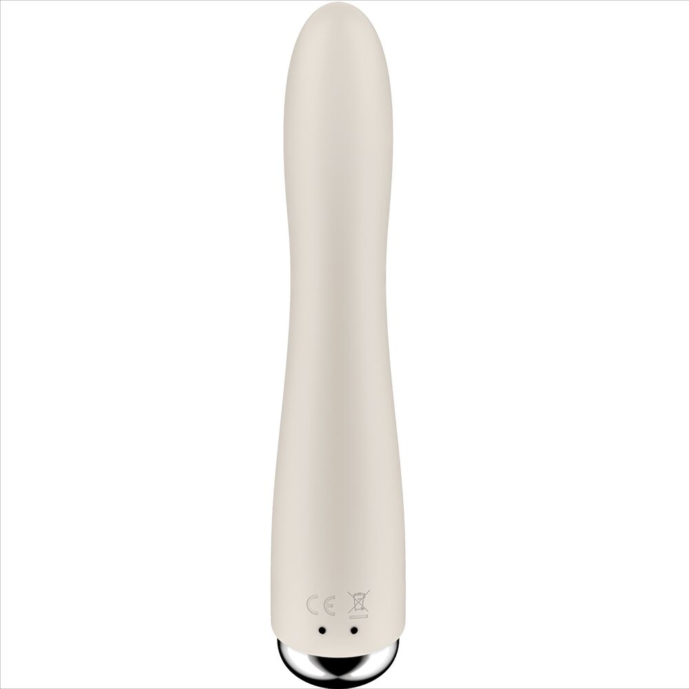 SATISFYER - VIBRATORE ROTANTE CON PUNTA A SPIRALE PER PUNTO G COLORE BEIGE