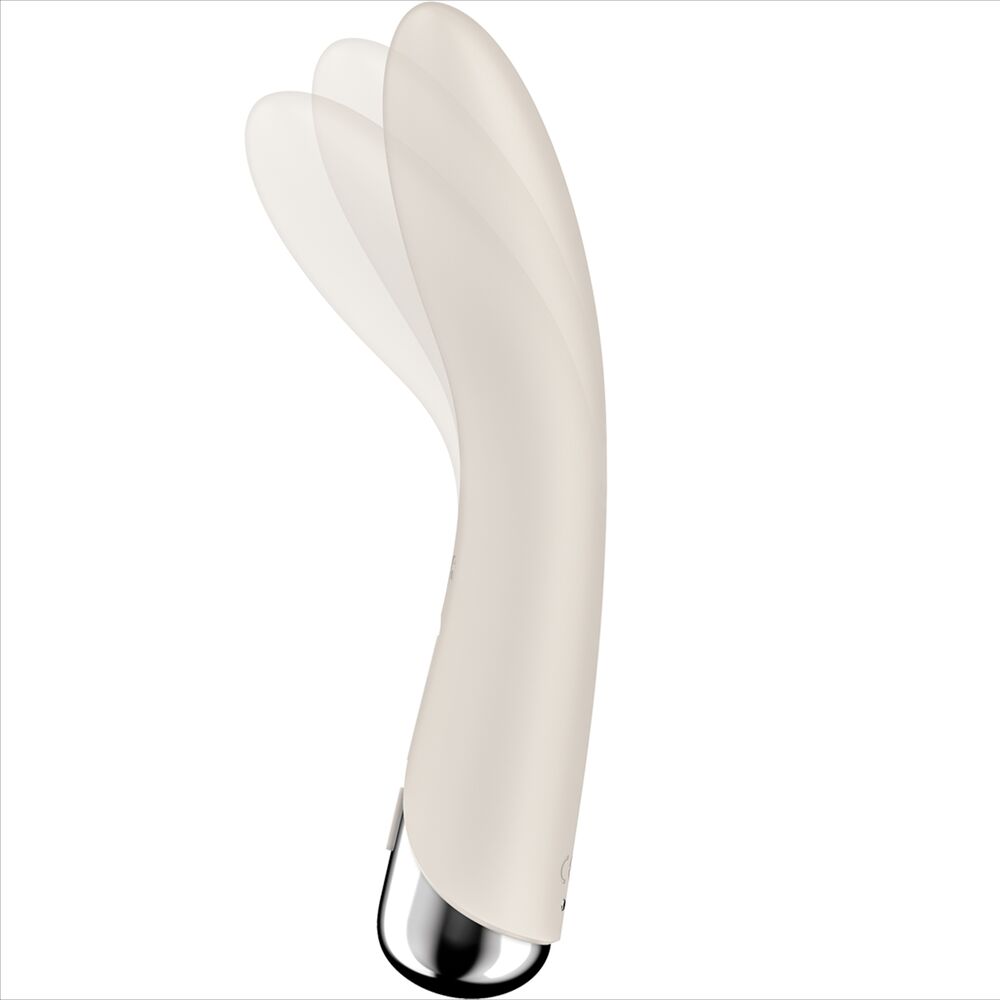 SATISFYER - VIBRATORE ROTANTE CON PUNTA A SPIRALE PER PUNTO G COLORE BEIGE