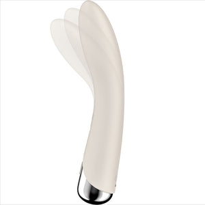 SATISFYER - VIBRATORE ROTANTE CON PUNTA A SPIRALE PER PUNTO G COLORE BEIGE