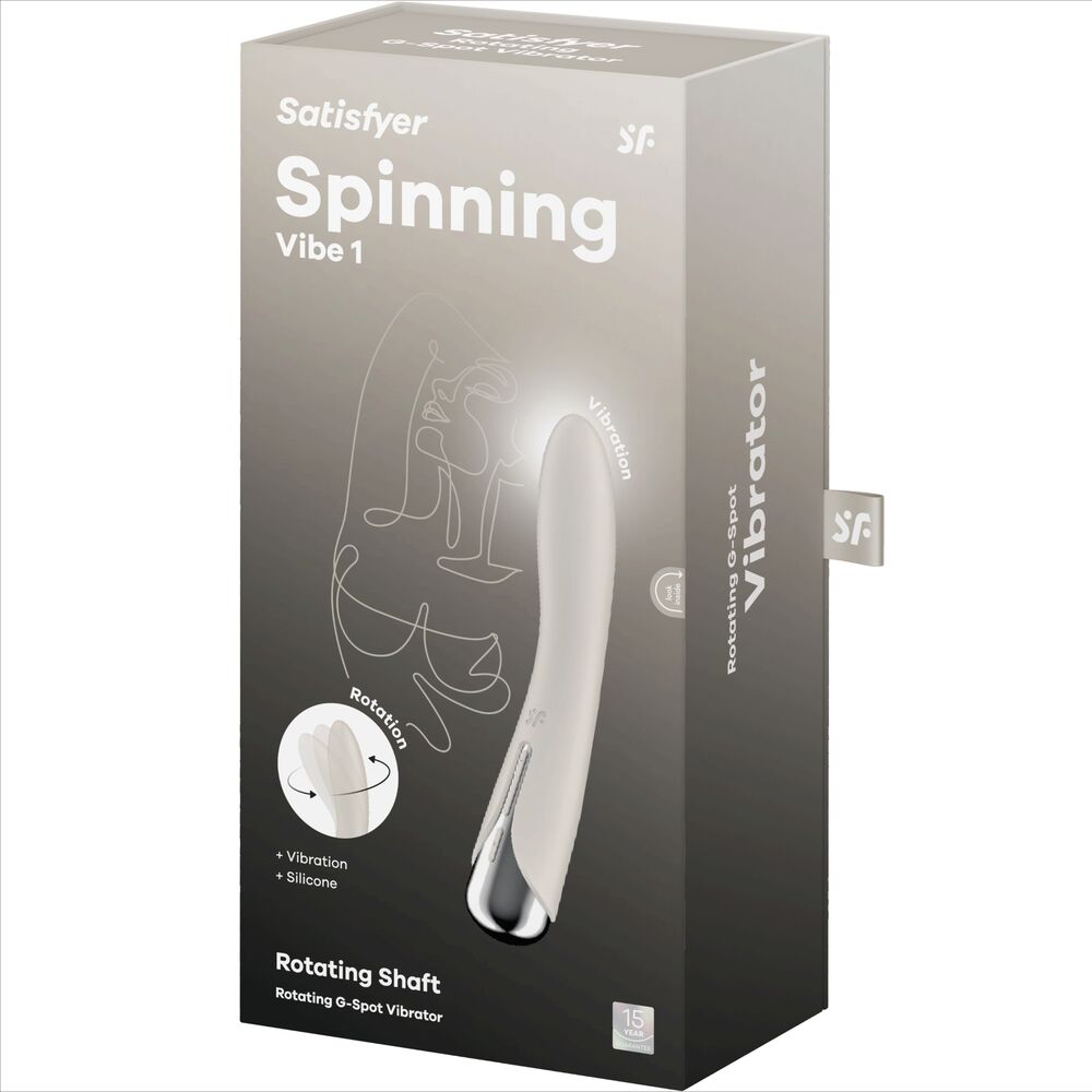 SATISFYER - VIBRATORE ROTANTE CON PUNTA A SPIRALE PER PUNTO G COLORE BEIGE