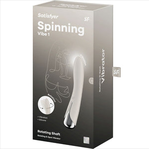 SATISFYER - VIBRATORE ROTANTE CON PUNTA A SPIRALE PER PUNTO G COLORE BEIGE