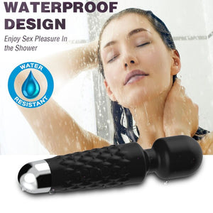 ARMONY - MASAJEADOR Y VIBRADOR POSTINO CON CABEZAL SUPERFLEXIBLE NEGRO