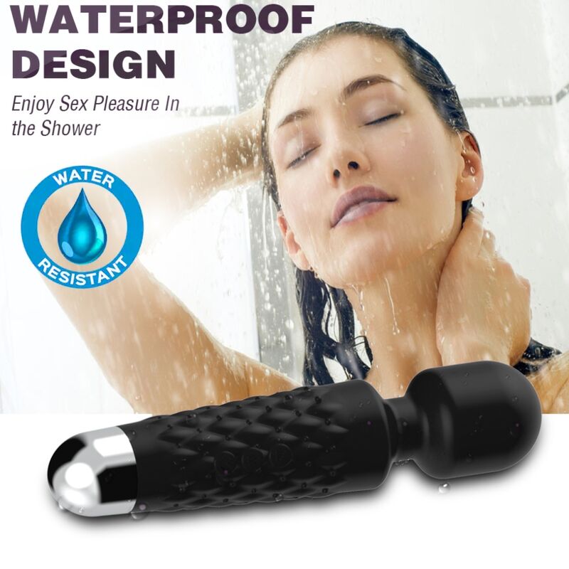 ARMONY - MASAJEADOR Y VIBRADOR POSTINO CON CABEZAL SUPERFLEXIBLE NEGRO