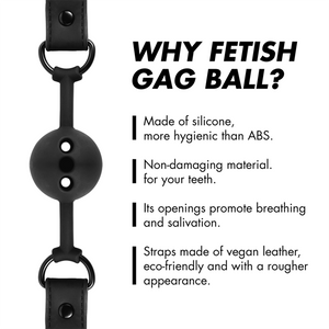FETICHE SUMISO BONDAGE - MORDENAZA DE BOLA EN SILICONA TRANSPIRABLE