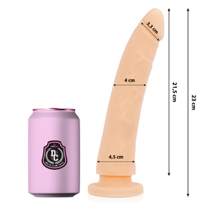 DELTA CLUB - JUGUETES DILDO NATURALES DE SILICONA MÉDICA 23 CM -O- 4.5 CM