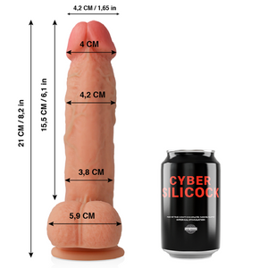 CYBER SILICOCK - SAUL SILICONE LIQUIDO MORBIDO ULTRA REALISTICO 21 CM -Ø- 4.2 CM