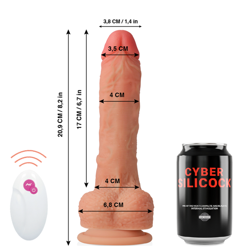 CYBER SILICOCK - TELEMANDO REALISTA MASTER HUCK 20.9 CM -O- 4 CM