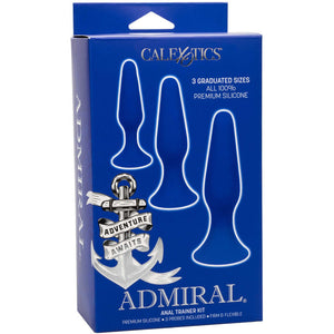 CALEXOTICS - ADMIRAL KIT 3 TAPONES ANALES AZULES