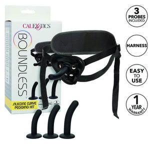 CALEXOTICS - KIT DI PEGGING BOUNDLESS IN SILICONE CURVO