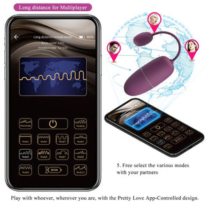 PRETTY LOVE - HUEVO VIBRADOR NYMPH CONTROLADO POR APP LILA
