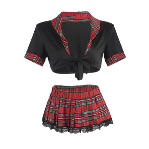 SUBBLIME - COMPLETO COSTUME SCUOLA SEXY TOP L/XL