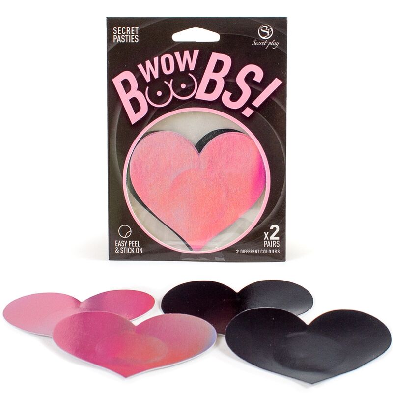 SECRET PLAY - WOW TETTE! HEART-SHAPED NIPPLE COVERS