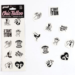 SECRET PLAY - KINKY COLLECTION SET OF 10 TEMPORARY TATTOOS