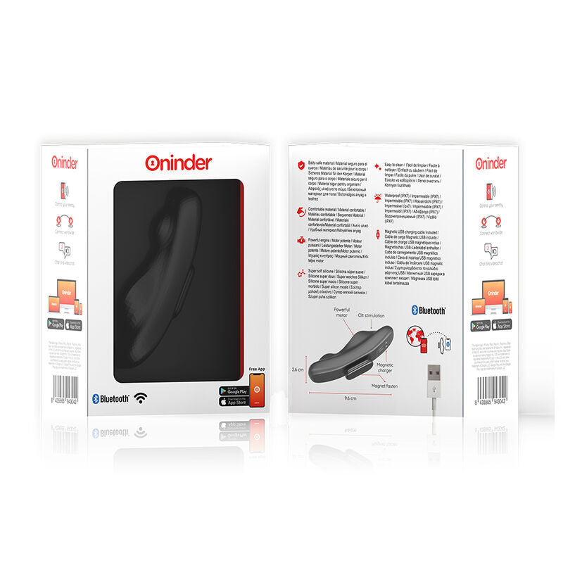 ONINDER - VIBRADOR RECARGABLE MANILA PANTY 9 VELOCIDADES 9.6 CM X 2.6 CM - APLICACIÓN GRATUITA