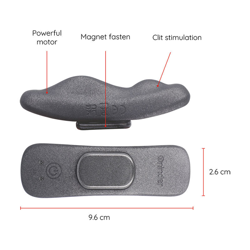 ONINDER - VIBRADOR RECARGABLE MANILA PANTY 9 VELOCIDADES 9.6 CM X 2.6 CM - APLICACIÓN GRATUITA