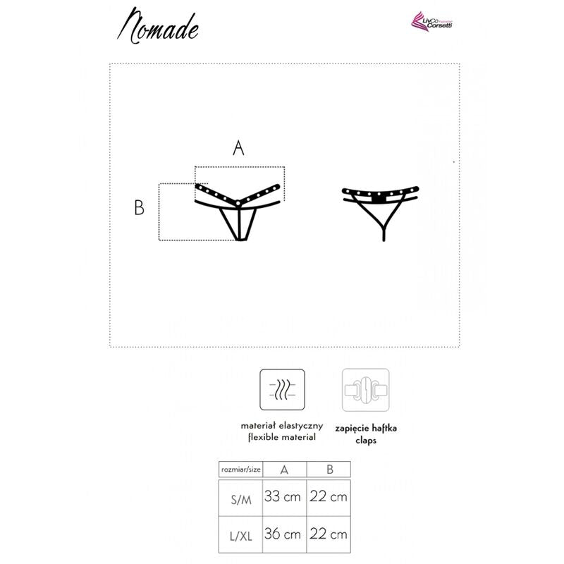 LIVCO CORSETTI FASHION - TANGA NÓMADA SIN PUENTE NEGRO