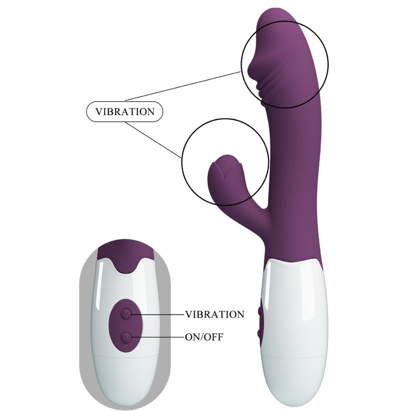 PRETTY LOVE - VIBRADOR SNAPPY PUNTO G MORADO