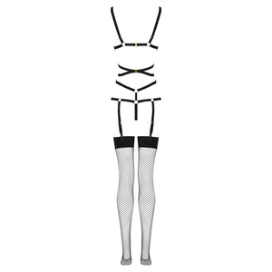 LIVCO CORSETTI FASHION - THIARA LC 20213 SET BODY + CALZE NERO L/XL