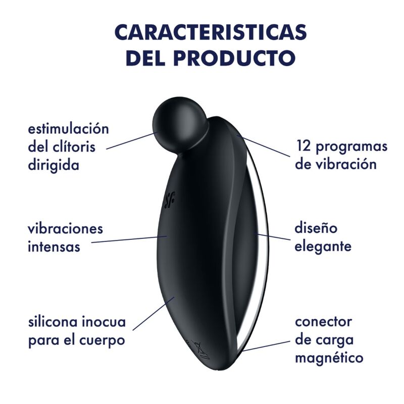 SATISFYER - SPOT ON 2 VIBRADOR DE CONTACTO NEGRO