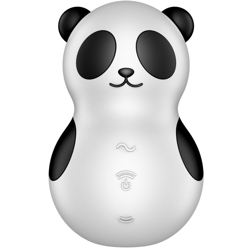 SATISFYER - POCKET PANDA STIMULATOR AND VIBRATOR IN BLACK AND WHITE