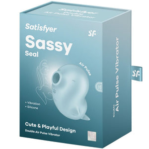 SATISFYER - SASSY SEAL ESTIMULADOR Y VIBRADOR AZUL