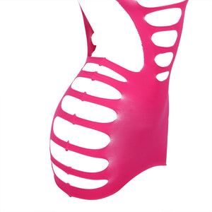 SUBBLIME - 952273 ABITO ELASTICO A RETE A MANICHE LUNGHE ROSA TAGLIA UNICA