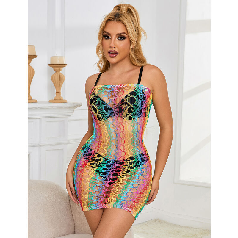 SUBBLIME - 952365 ABITO IN RETE CON SPALLE SCOPERTE ARCOBALENO TAGLIA UNICA
