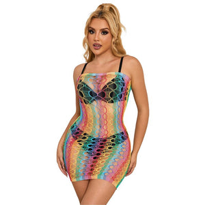 SUBBLIME - 952365 ABITO IN RETE CON SPALLE SCOPERTE ARCOBALENO TAGLIA UNICA