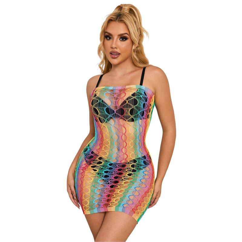 SUBBLIME - 952365 ABITO IN RETE CON SPALLE SCOPERTE ARCOBALENO TAGLIA UNICA