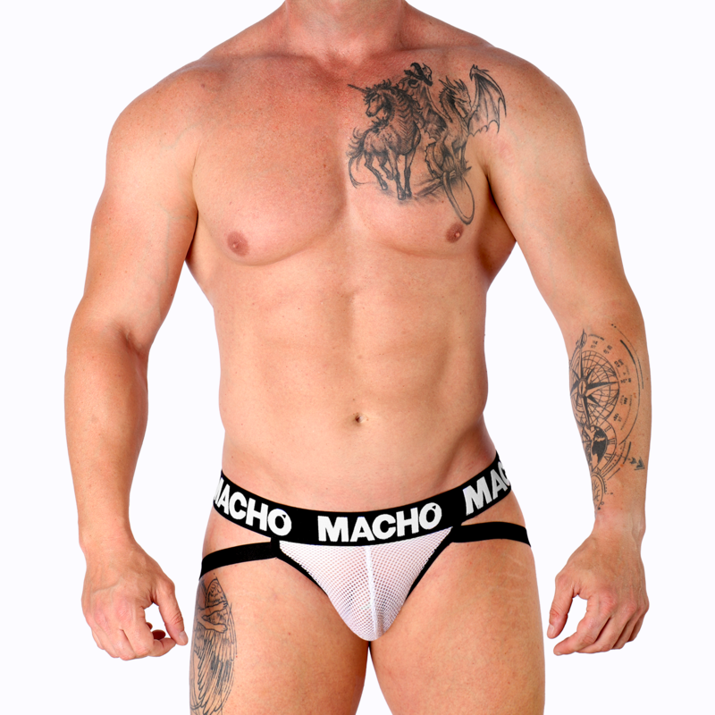 MACHO - MX26X1 JOCK GRIGLIA BIANCO M