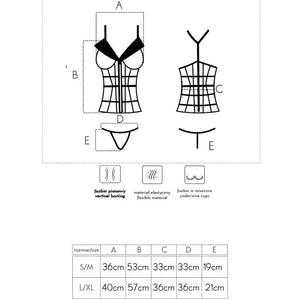 LIVCO CORSETTI FASHION - LAURA LC 20215 CORSETTO + PERIZOMA S/M