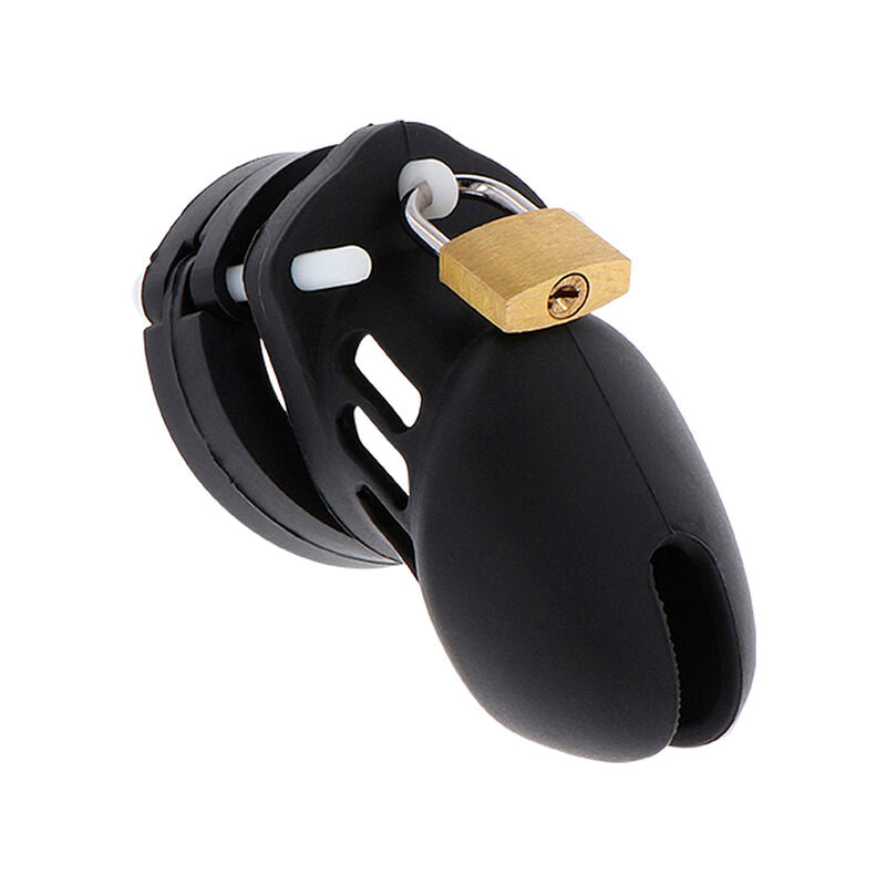 HIDDEN DESIRE - GABBIA DE SILICONA PARA PENE, TALLA S, COLOR NEGRO