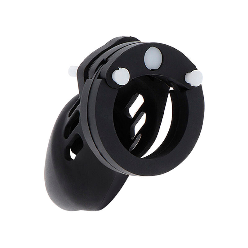HIDDEN DESIRE - GABBIA DE SILICONA PARA PENE, TALLA S, COLOR NEGRO