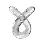 KING COCK - DOUBLE TROUBLE DOBLE PROBLEMA 46 CM TRANSPARENTE