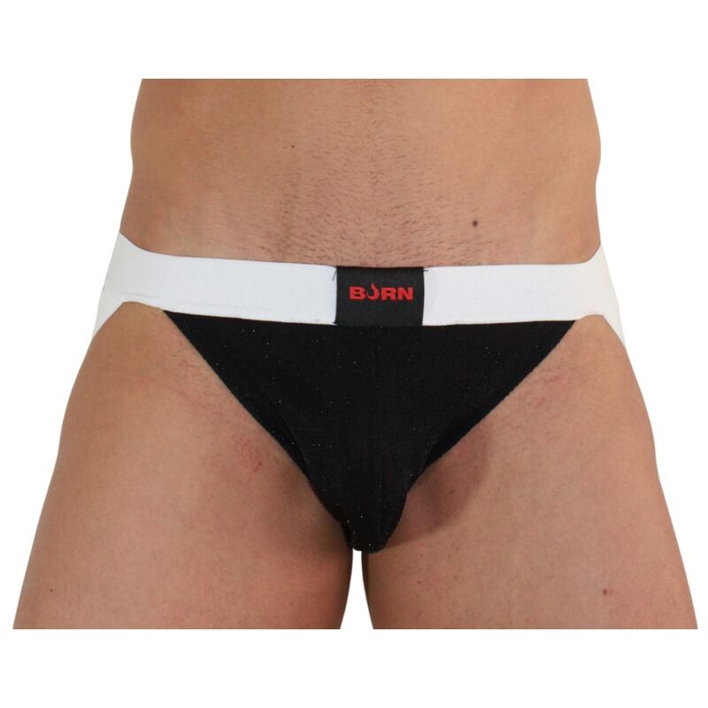 BURN - 004 JOCK NERO LUCIDO / BLANCO M