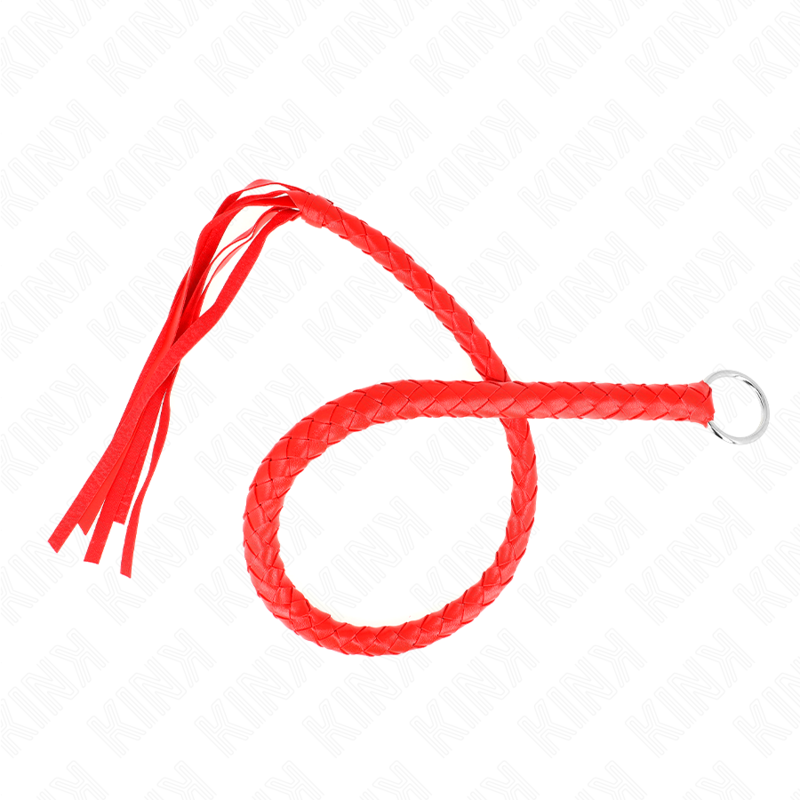KINK - LÁTIGO SERPIENTE CON ANILLO DE MANO ROJO 65 CM