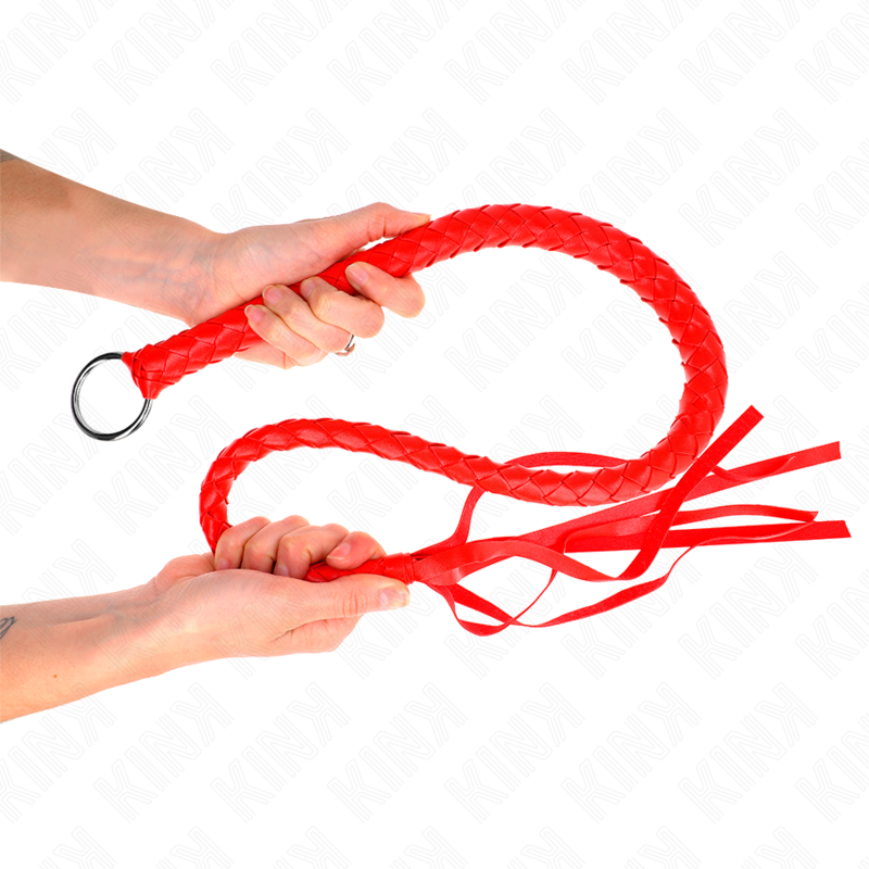 KINK - LÁTIGO SERPIENTE CON ANILLO DE MANO ROJO 65 CM