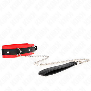 KINK - COLLAR MODELO BÁSICO CON CORREA DE 65 CM MODELO 3 ROJO 53 X 5 CM
