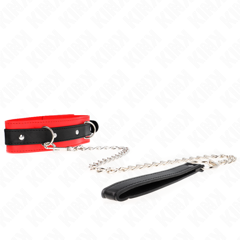 KINK - COLLAR MODELO BÁSICO CON CORREA DE 65 CM MODELO 3 ROJO 53 X 5 CM