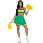LEG AVENUE - ABITO DA CHEERLEADER VERDE S/M
