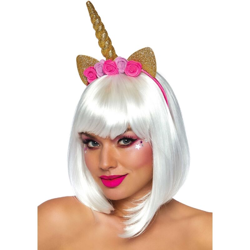 LEG AVENUE - DIADEMA FLOR UNICORNIO DORADO