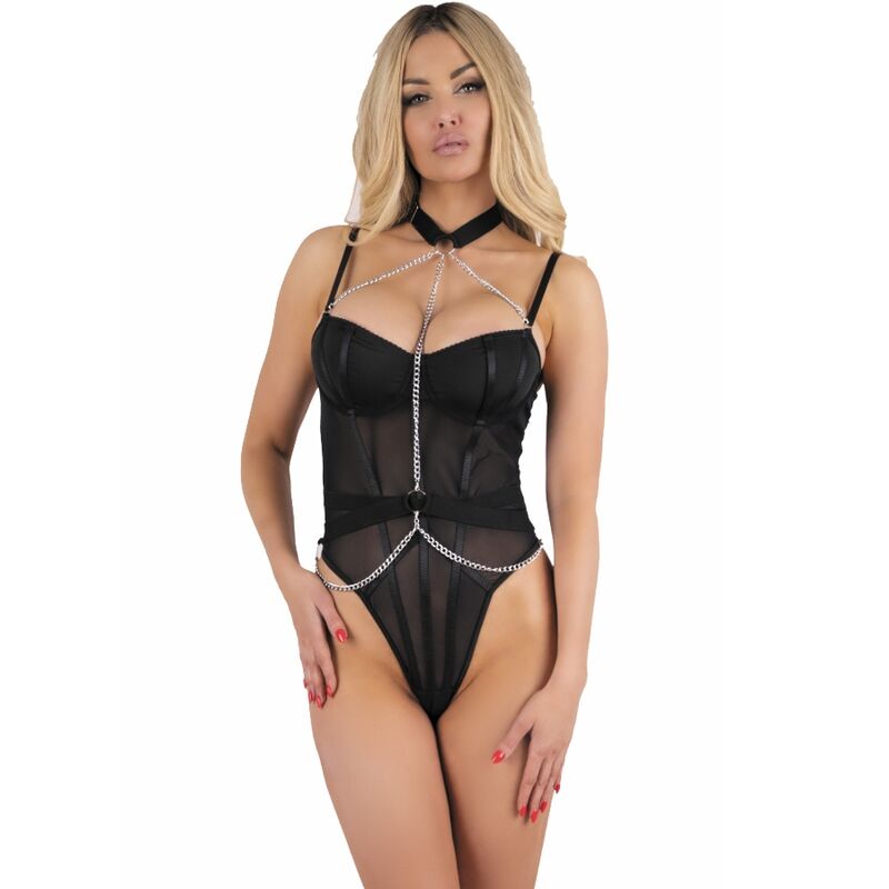 LIVCO CORSETTI FASHION - MELISENDA CF 1709 BATA + CAMISÓN + TANGA NEGRO S