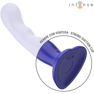 INTENSE - SHORTY VIBRATOR WITH SUCTION CUP BLUE REMOTE