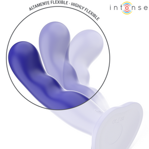 INTENSE - SHORTY VIBRATOR WITH SUCTION CUP BLUE REMOTE