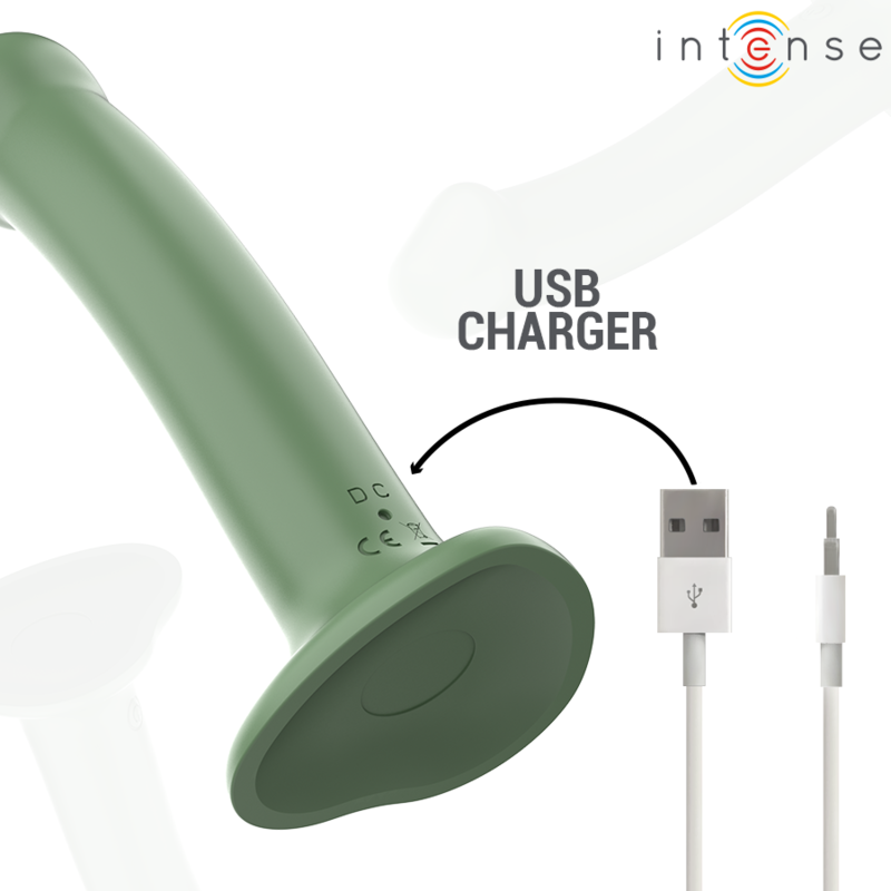 INTENSE - VIBRADOR BECCA CON VENTOSA 10 VIBRACIONES CONTROL REMOTO VERDE