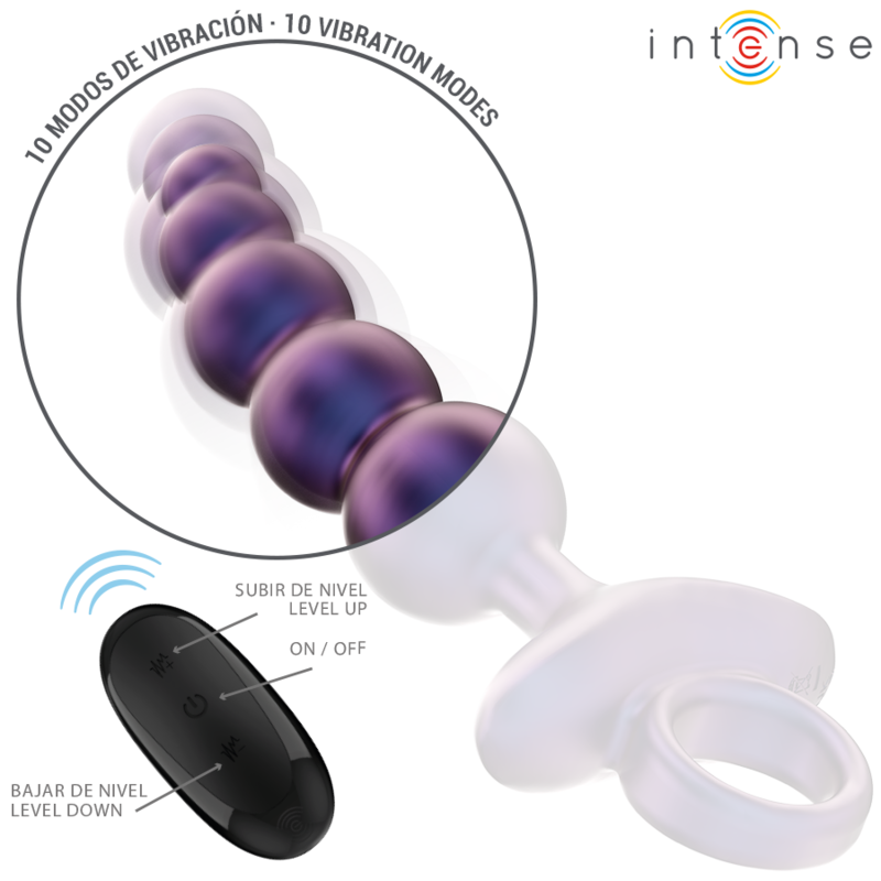 INTENSE - TITO VIBRANTE ANAL PLUG MODELO 3 CONTROL REMOTO