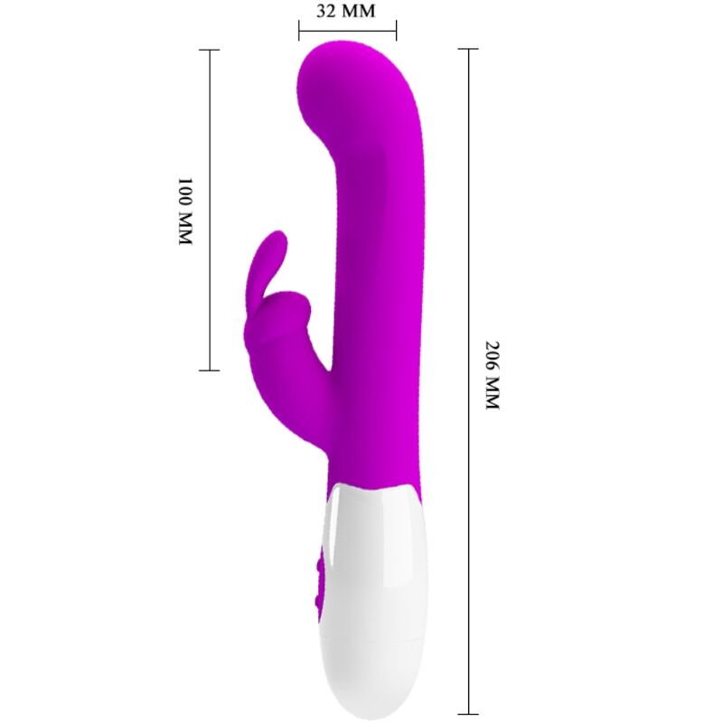 PRETTY LOVE - VIBRADOR CONEJO CENTAURO 30 MODOS DE VIBRACIÓN MORADO