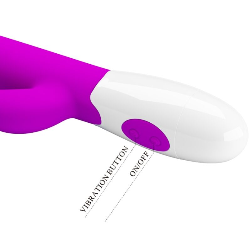 PRETTY LOVE - VIBRADOR CONEJO CENTAURO 30 MODOS DE VIBRACIÓN MORADO