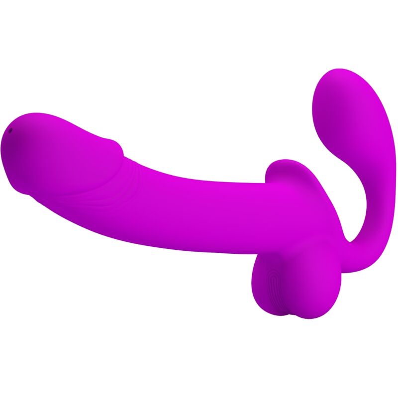PRETTY LOVE - KELPIE DOBLE STRAP-ON ESTIMULADOR VIBRADOR MORADO